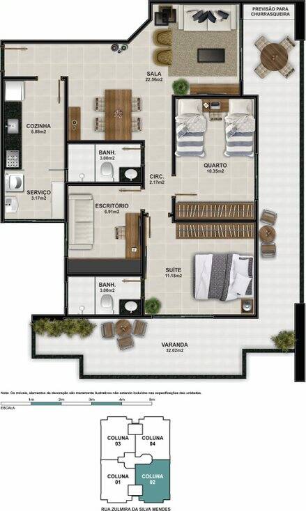 Apartamento à venda com 1 quarto, 105m² - Foto 8