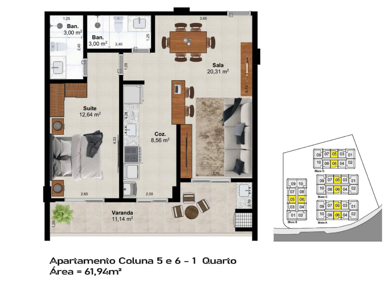 Apartamento à venda com 1 quarto, 64m² - Foto 28