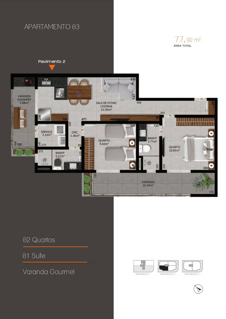 Apartamento à venda com 1 quarto, 85m² - Foto 12