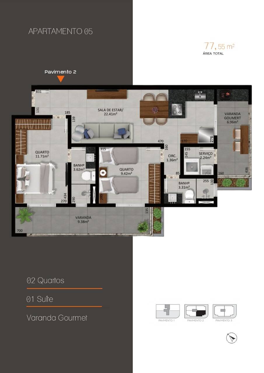 Apartamento à venda com 1 quarto, 85m² - Foto 14