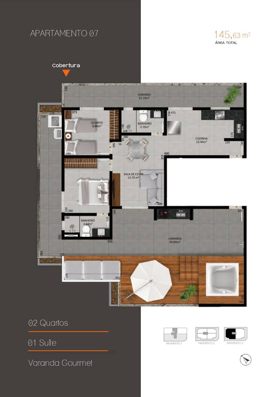 Apartamento à venda com 1 quarto, 85m² - Foto 15