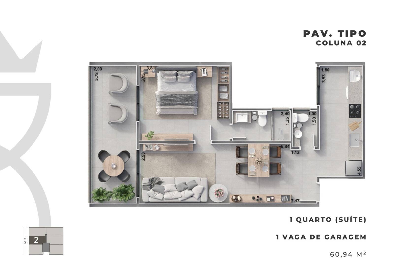 Apartamento à venda com 1 quarto, 60m² - Foto 13