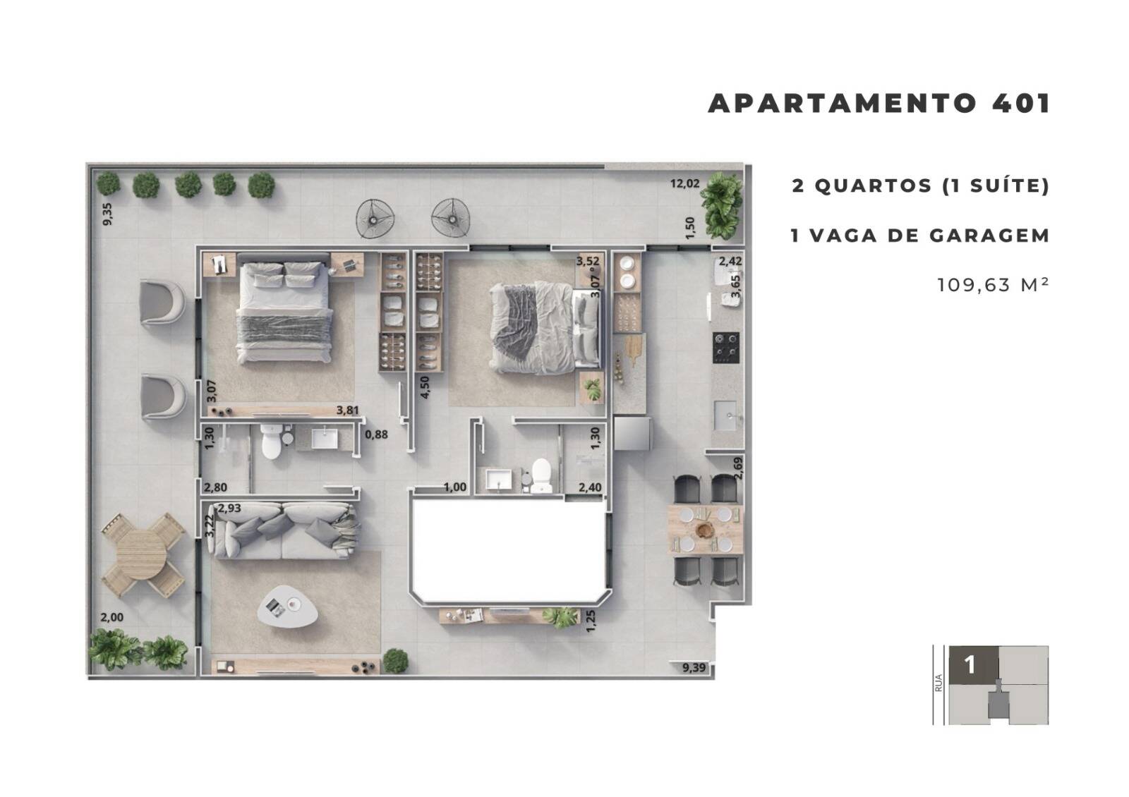 Apartamento à venda com 1 quarto, 60m² - Foto 20